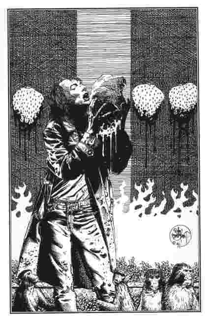 Age of Desire — Schwarzweiß-Anzeige von Timothy Bradstreet, 1991