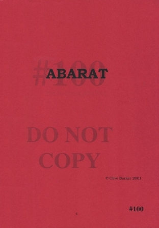 Abarat — nummerierte, gebundene Seitenfahnen, HarperCollins, 2001